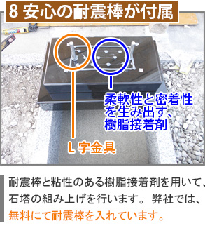 08　安心の耐震棒が付属