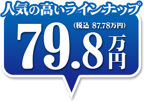 人気の高いラインナップ墓石79.8万円（税込 87.78万円）