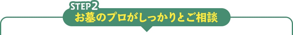 step2 お墓のプロがしっかりとご相談